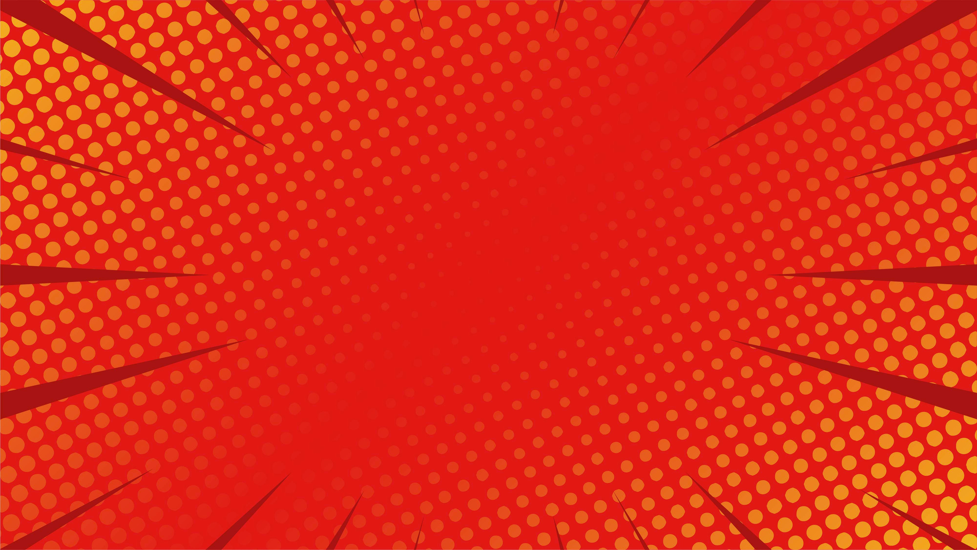 Red Orange Pop Art Comic Background